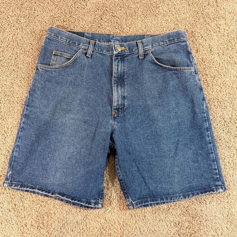 Wrangler Denim Shorts Mens 36 Blue Jean Classic Casual Summer EUC